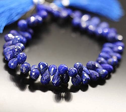 Perles briolettes lapis lazuli naturel bleu pour fabriquer un cadeau fait main
