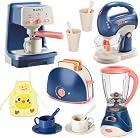 Foto di Cucina giocattolo per bambini ，Set di Elettrodomestici ，accessori cucina bambini con Macchina da caffè, Frullatore, Mixer, Tostapane Regalo Perfetto per Ragazzi e Ragazze 3 4 5 6 Anni