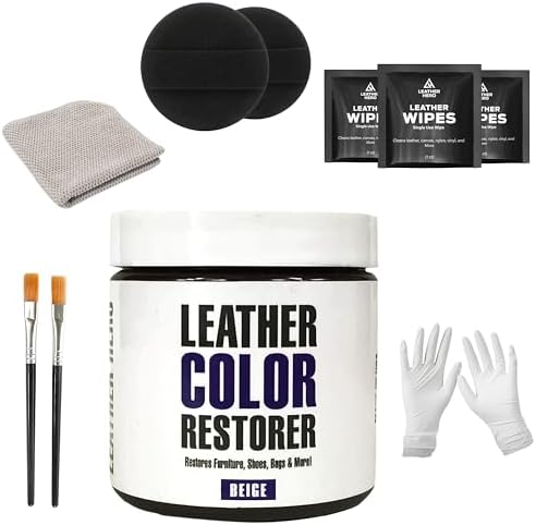 Leather Hero Leather Color Restorer & Applicator- Repair, Recolor, Renew Leather & Vinyl Sofa, Purse, Shoes, Auto Car Seats, Couch-4oz(Dark Brown)