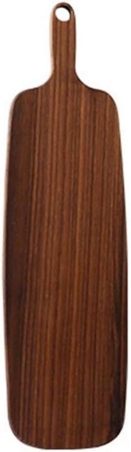 Beech & Walnut Wooden Cutting Board - 42cm Kitchen Chopping Block for Pizza, Bread, Fruits, Vegetables & Sushi - Stylish Hanging Design, Durable & Easy to Clean