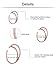 Gejoy 18 Pieces 20 g Moon Nose Ring Hoop Surgical Steel Septum Ring for Cartilage Helix Ear Piercing, 3 Sizes, 6 Colors