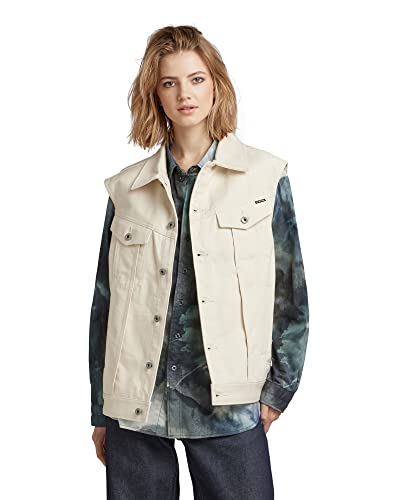 G-Star Para Mujer Chaleco Oversized Denim, Beige (ecru D22581-D300-159), S