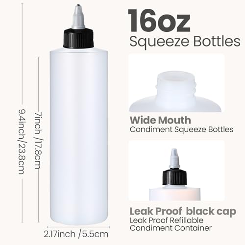 Botellas para condimentos y barbacoa con tapa protectora, juego de 30 piezas 3