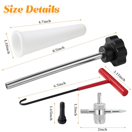 Image of 13PCS Tire Valve Stem Tool Kit Replacement Installation Set Black