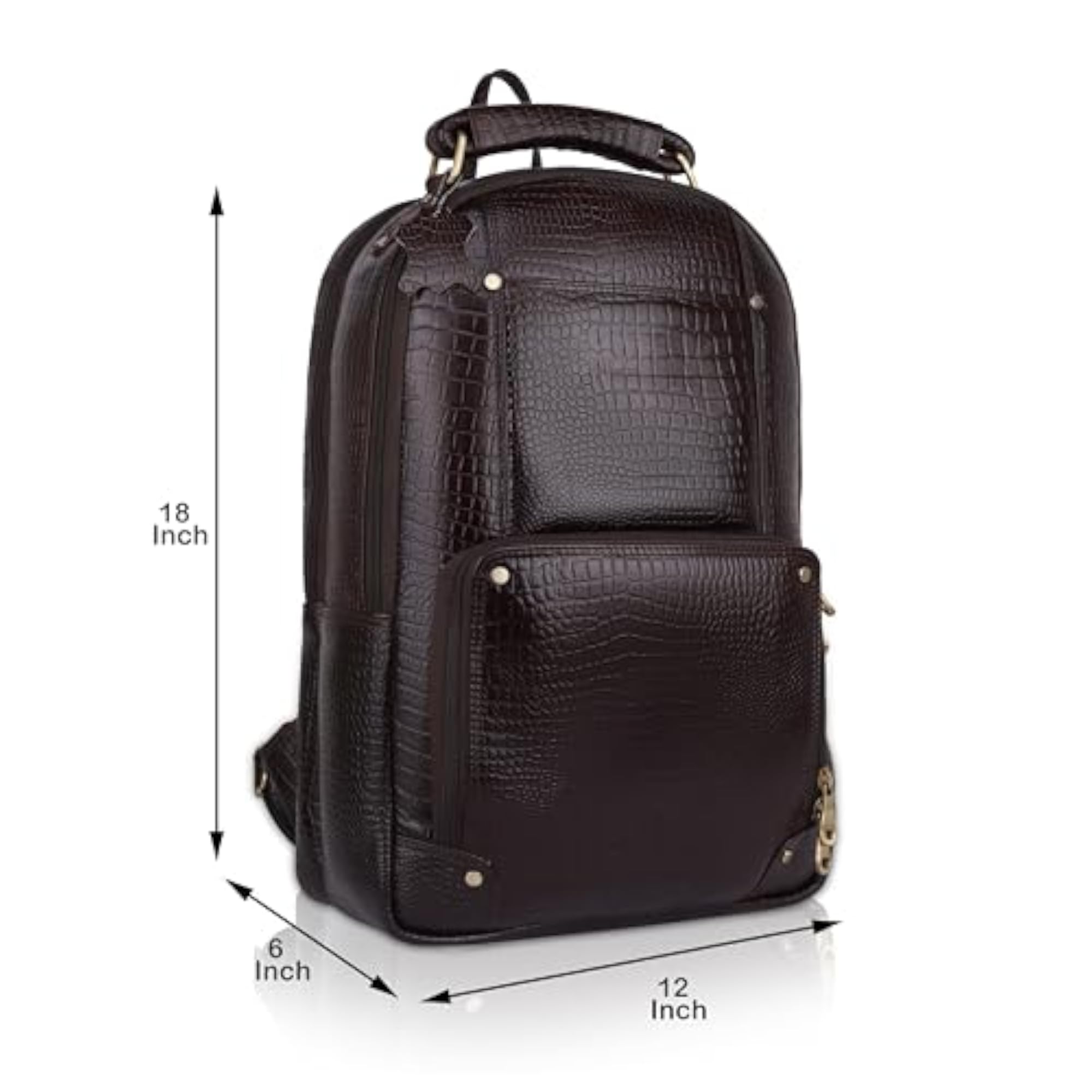 Genuine Leather Backpack Laptop Bag for Professional Use