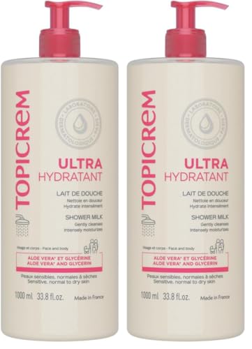 Lait de douche hydratant Topicrem formule fondante anti-tiraillement
