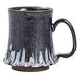 Vintage Handmade Ceramic Coffee Mug Stoneware Mug Tea Cup Creative Mixed Glazing Mug，Artistic Coffee Mugs for Men