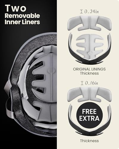Image of OutdoorMaster Skateboard Cycling Helmet - Two Removable Liners Ventilation Multi-Sport Scooter Roller Skate Inline Skating for Kids, Youth & Adults - XL - Grey