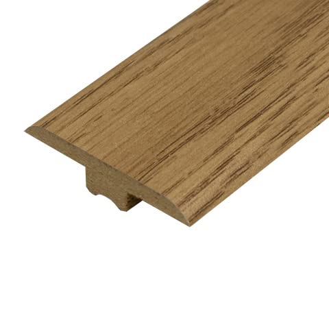Universal Moudlings Laminate & Wood Flooring T Section Transition Bar MDF Threshold Strip Edge Profile Door Strip Trim (Enhanced Oak) — image 1