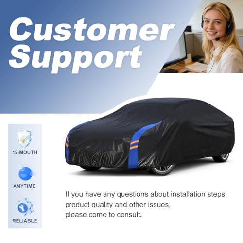 Image of Custom Fit Car Cover for Volvo V60 V60 Cross Country Hatchback, Upgraded Seamless Waterproof All Weather Outdoor Auto Cover, Scratch-Resistant UV /Snow /Rain Protection