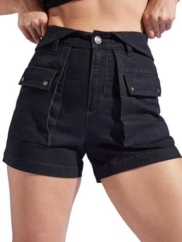 Image of Miss Chase Women's White Regular High Rise Clean Look Regular Stretchable Denim Shorts