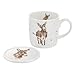 Wrendale by Royal Worcester Mug and Coasters Gentle Jack Donkey, Multi-Colour