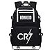 Joueur de Football Star Ronaldo Multifonction Lumineux Sac à Dos CR7 Voyage étudiant Sac à Dos Football Club Fans Cartable (Style 1)