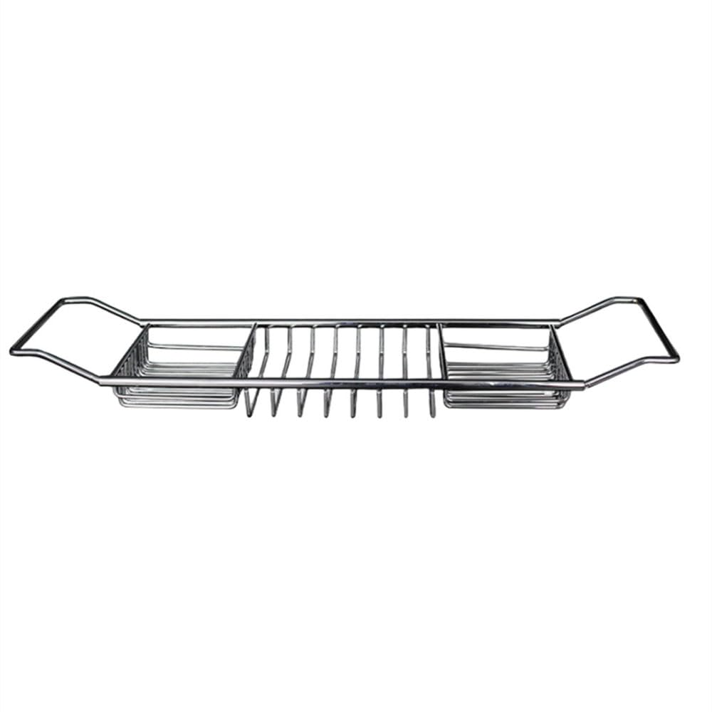 JKJZSALJ Stainless Steel Bathtub Caddy Tray Expandable Bathroom Accessories With Extending Sides Luxury Bath Rack For Relaxation And Nization