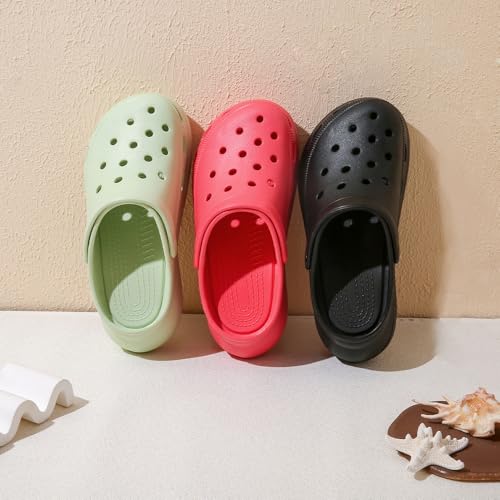 Roxoni Women's Clogs Soft Sole High Heeled Clog Slipper Stylish and Comfortable Footwear3