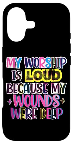 Y2K Christian My Worship Is Loud Retro 90�N�� �X�}�z�P�[�X iPhone 17 �p
