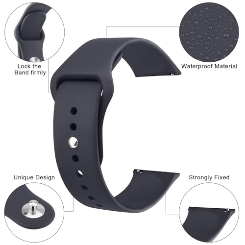 Image of Tobfit Straps for Amazfit Bip /Bip 3 /Bip 3 Pro /Bip /Bip U /Bip U Pro Watch Strap, 20mm Silicone Breathable Replacement Strap for Amazfit GTR 42mm / GTS 2 Mini /2 /2e /3 /4 /4 Mini