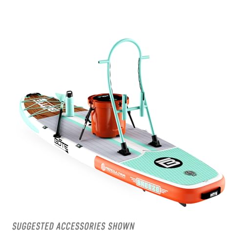 BOTE 10\' FT 8\" Breeze Aero Inflatable Stand Up Paddle Board, MAGNEPod Compatible Blow Up iSUP Great for Adults Kids Family Travel Friendly Multiple Sizes Color Options - Thumbnail 5