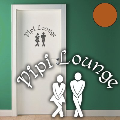 Tür- Und Wandtattoo ‚Pipi Lounge‘ – Individuell Gestalten In 40 Farben & 3 Größen