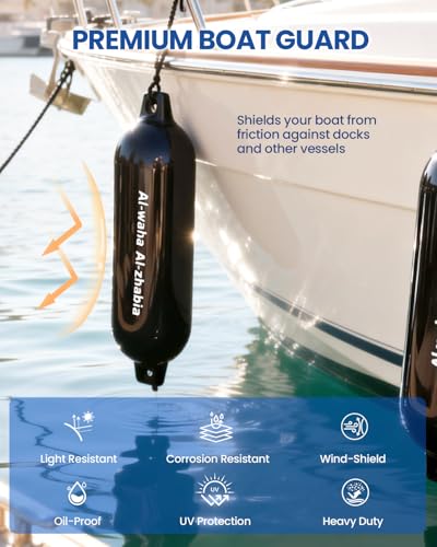 Image of Boat Fenders 4PK 5.5 /6.5 /8.5 inch Inflatable Marine Bumpers