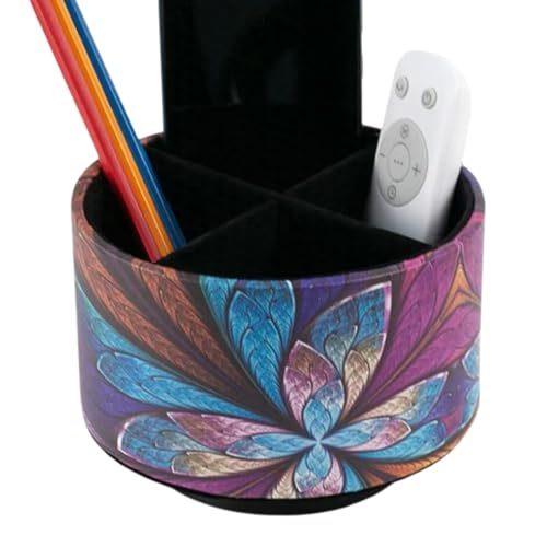 Porte-crayons rotatif 360° à compartiments multiples pour l'organisation de bureau