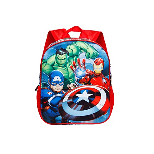 Karactermania Los Vengadores Superpower-Mochila 3D Pequeña, Rojo, Talla única