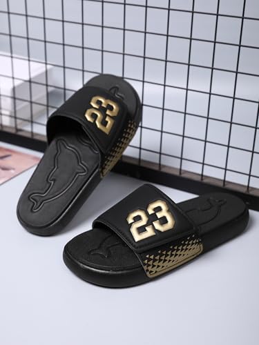 Image of DREAM LAKE Men's Sport Slide Sandals, Flexible Midsole, Casual Beach Slides