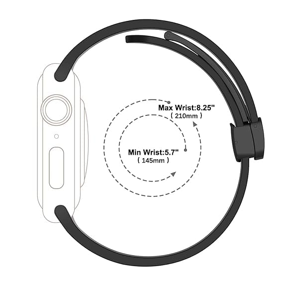 Image of MINX Soft Silicone Strap Compatible with Apple Watch 38mm /40mm /41mm /42mm /44mm /45mm /46mm /49mm Series 1-11 & Ultra | Durable, Adjustable & Comfortable | Combo Pack