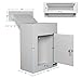 Durabox Through-The-Wall Drop Box Deposit Safe 17 x 13 x 7 - Heavy Duty Steel Mailbox with Lock for Receiving Mail, Checks, Letters, Cash and More for Home, Office and Commercial Use (D700) (Gray)