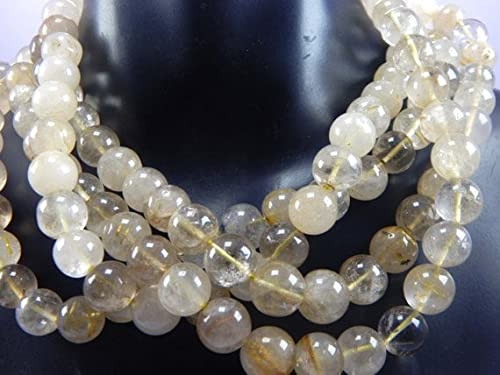 Perles golden rutile naturelles 11x13mm idéales pour créer vos bijoux bohèmes chics