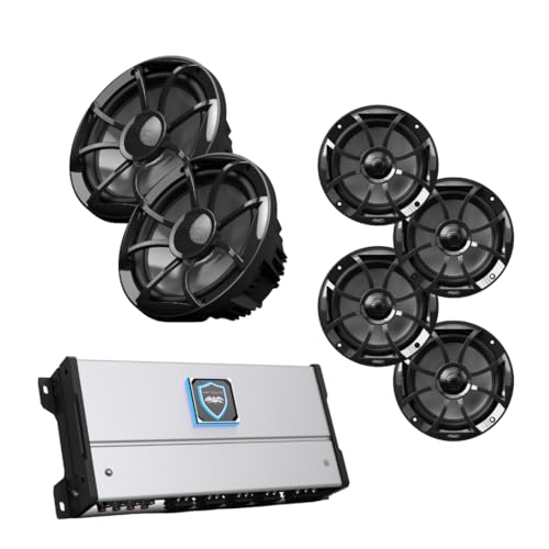 wet sounds HTM-8 Full-Range Class-D 85x8 W RMS @4 OHM Amp, Two Pairs Recon 6-BG 6.5