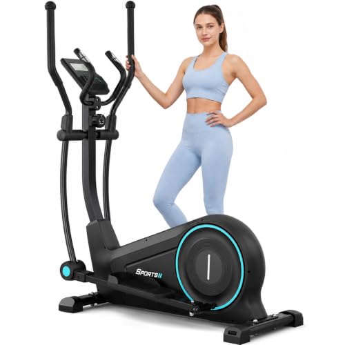 Image of Elliptical Machine, Dripex Magnetic Elliptical Exercise Machine for Home, Quiet & Smooth Elliptical Training Machines with 16 Levels, 15.3 inch Stride, 17.6LB Flywheel, Indoor Cardio Equipment