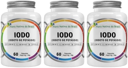 Kit 3x Iodo (Iodeto de Potássio) 60 Cápsulas 500mg Flora Nativa