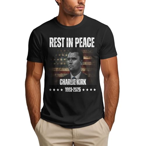 Rest in Peace Charlie Kirk Shirt Memorial Tribute 2025 Mens T Shirt Black