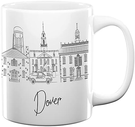 Vista 135 de TJ Originals - Taza de café Boston Massachusetts, regalo de taza de café de recuerdo de viaje turístico, taza de cerámica Skyline de 11 oz, taza