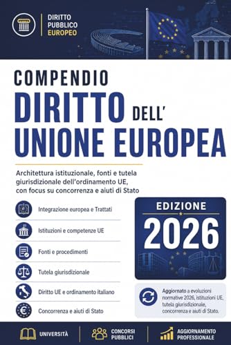 COMPENDIO DIRITTO DELL'UNIONE EUROPEA: Architettura istituzionale, fonti e tutela giurisdizionale dell’ordinamento UE, con focus su concorrenza e aiuti di Stato