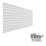 Proslat 33006 Mini Bundle with Slat Wall Panels and Mini Hook Kit, White