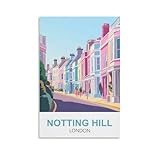HeyBox Notting Hill London Vintage-Reiseposter, 50 x 75 cm, 