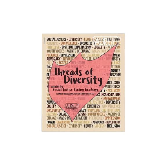 Threads of Diversity by SJSA - 10 bobinas pequeñas, 100 % algodón, 50 W, ideal para bordar a mano, acolchado, costura decorativa, fabricado en Italia