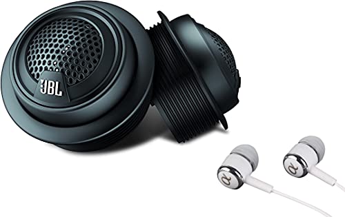 JBL GTO19T Premium 3/4" 135 Watts Component Car Audio Speaker Soft Dome Tweeters Bundled with Earbuds