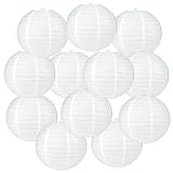 紙ちょうちん 提灯 白 ペーパーランタン 12個入 直径15cm 丸形 燈籠 DIY イベンド お祭り お盆 新盆 初盆 パーティー 披露宴 七夕 居酒屋 装飾 飾り付け 無地 ちょうちん ホワイト 紙提灯 デコレーション