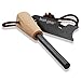 BUSHGEAR Woodz - Feuerstahl mit Handmade Griff - 8, 10 oder 12 mm Dicke - Traditioneller Feuerstarter für Outdoor und Bushcraft Abenteuer (Groß)