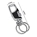 Premium Car Keychain with Metal Carabiner and PU Leather Design - Durable, Stylish, and Secure Key Fob Holder for Men & Women (black)