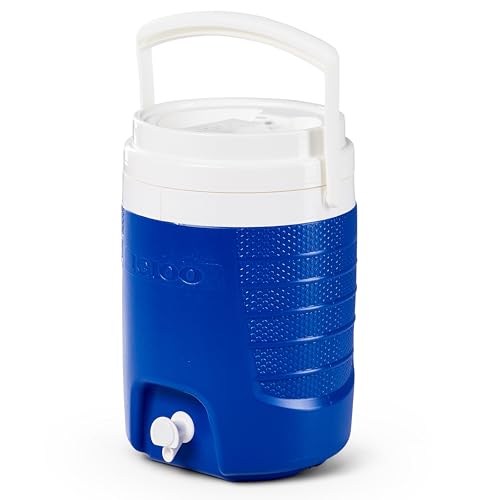 IGLOO 2 Gallon Sports Getränkespender, Getränkekühler, 7,6 Liter, isolierter Getränkebehälter blau für Festivals, Sport und Events