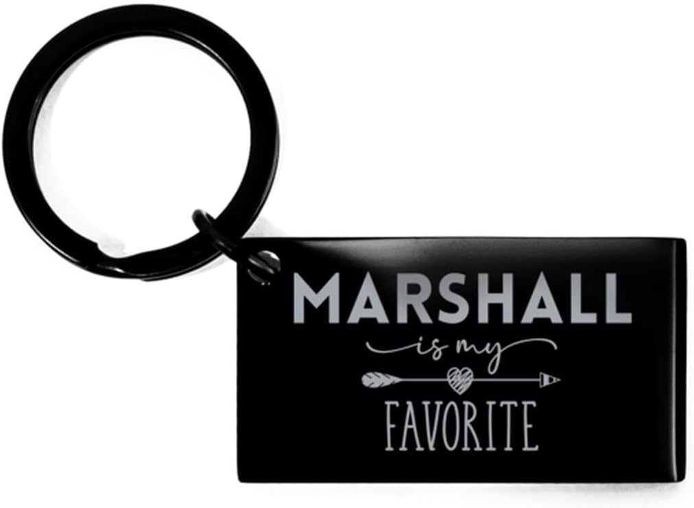 Marshall is My Favorite, Marshall Keyring Gifts for Marshall Ladder Bracelet Graduation Gifts, Inspirational Gifts Personalized Name Marshall for Coworker Birthday Christmas Gifts Idea for Him Men