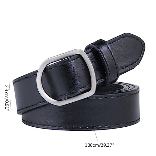 Waist Belt with Adjustable Alloy Buckle Waistband PU Waist Belts for Women Hole Coat Shirt Belt4