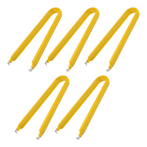 sourcing map IC Chip Estrattore A per CC aio con Maniglia Vinile Isolato Giallo 5 Pezzi
