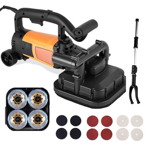 Lijadora de concreto de 4 cabezales y 3800W con poste extensible 2