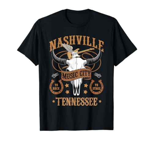 Nashville Music City Tshirt Women Men Tennessee Rock Country T-Shirt