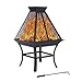 Ognia, Outdoor wo-od Burning 24-calowy taras Iron Duży kominek z Sitesh Sparkle by LIUXUEFE